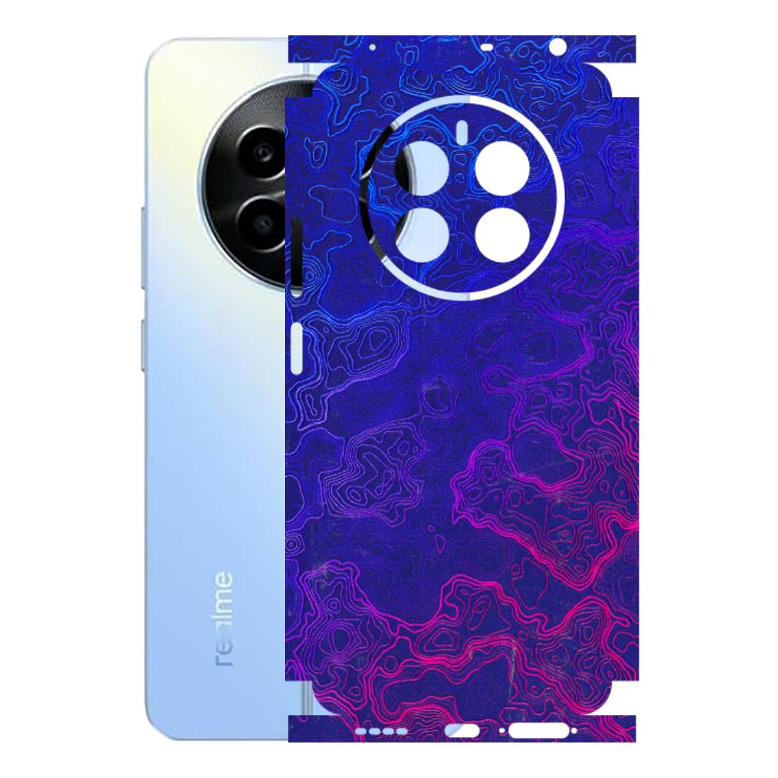 Realme Phone Skins (All Models) - Purple Ripples Swirl - 3D Embossed Finish (L-314) Realme 13