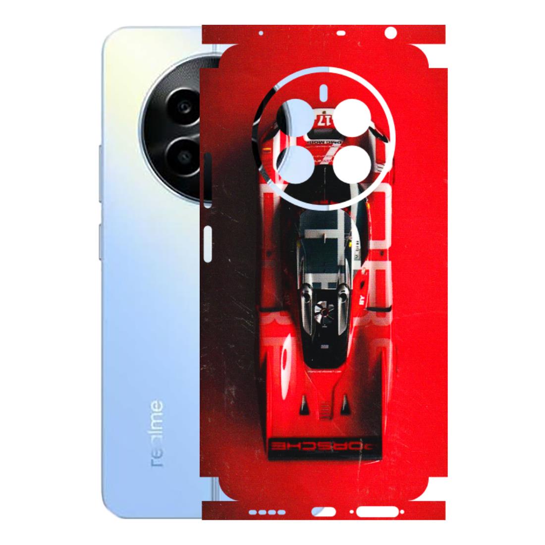 Realme Phone Skins (All Models) - Red Porsche Car Logo - 3D Embossed Finish (L-315) Realme 13