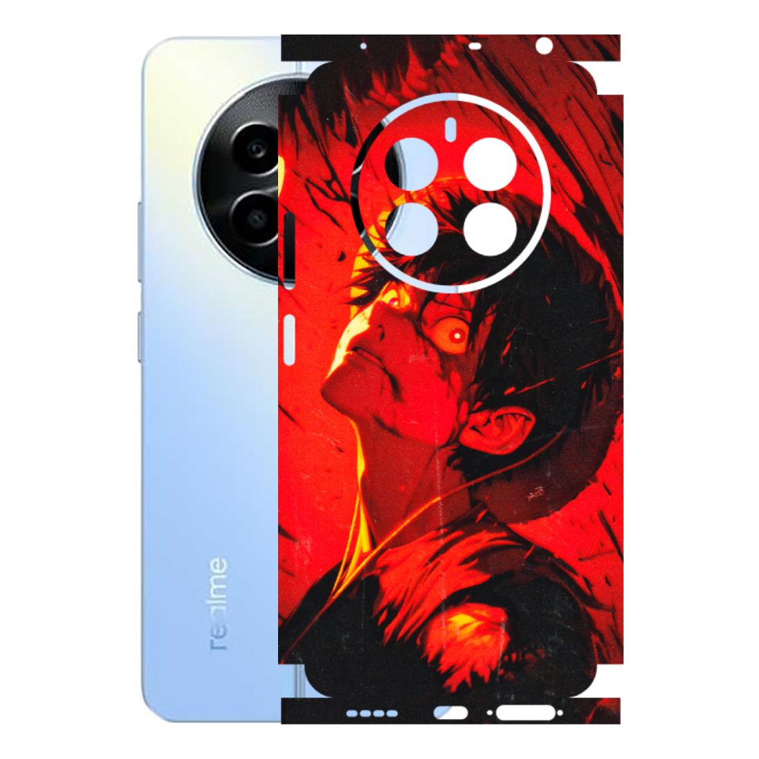 Realme Phone Skins (All Models) - D.Luffy Power Up One Piece Anime - 3D Embossed Finish (L-326) Realme 13