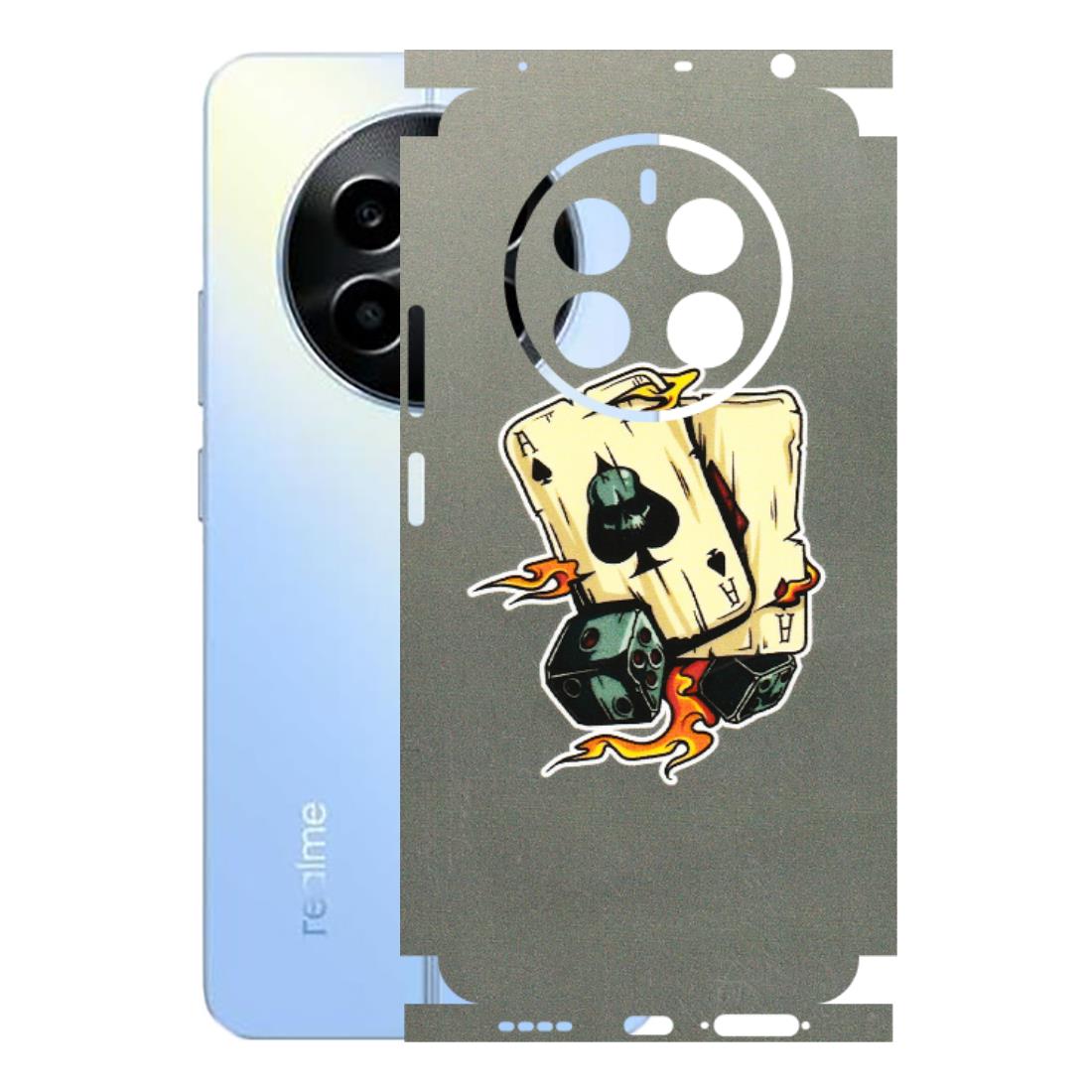 Realme Phone Skins (All Models) - Grey Cards Of Ace - 3D Embossed Finish (L-77) Realme 13