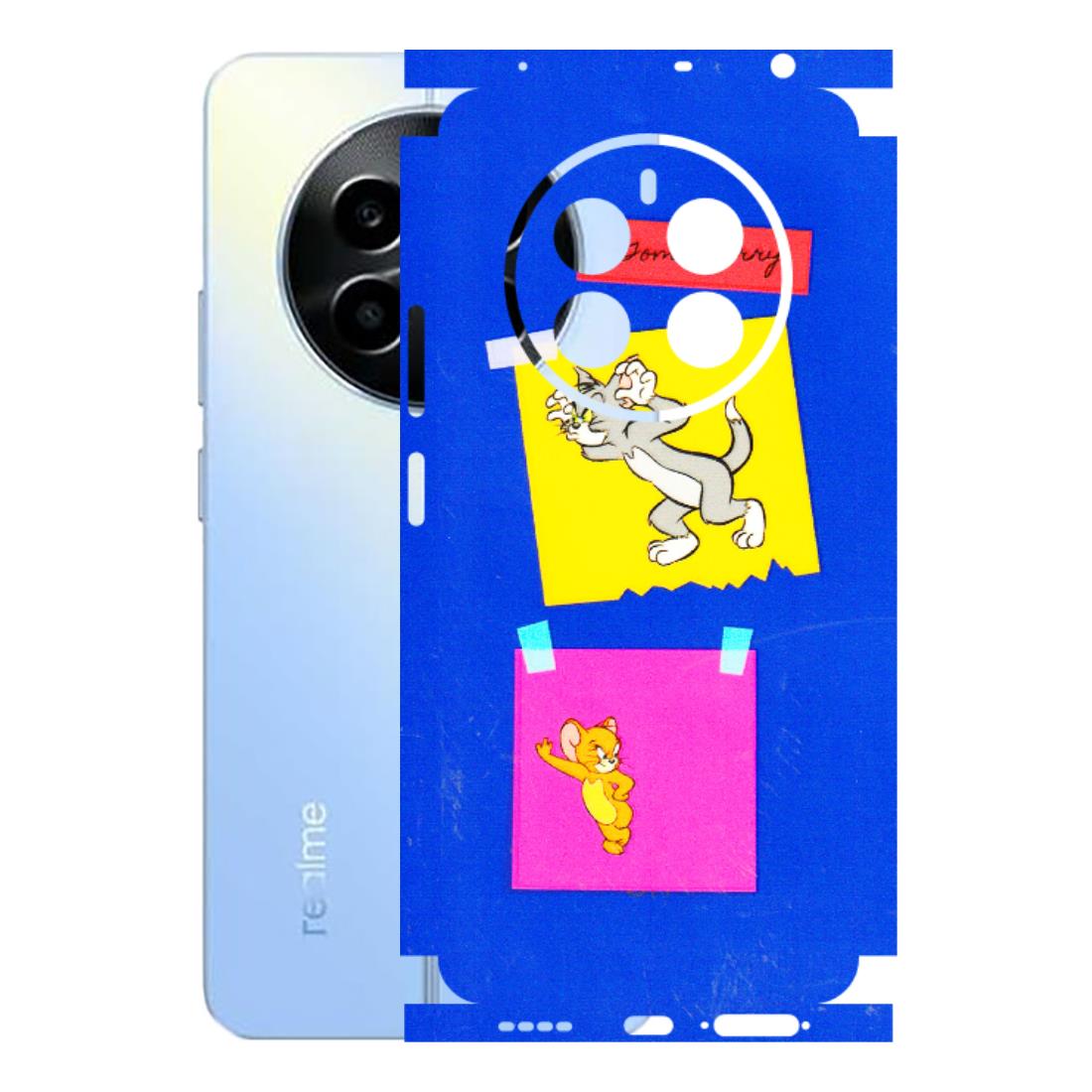 Realme Phone Skins (All Models) - Tom N Jerry Sticky Notes - 3D Embossed Finish (L-88) Realme 13