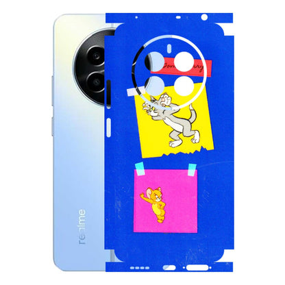 Realme Phone Skins (All Models) - Tom N Jerry Sticky Notes - 3D Embossed Finish (L-88) Realme 13