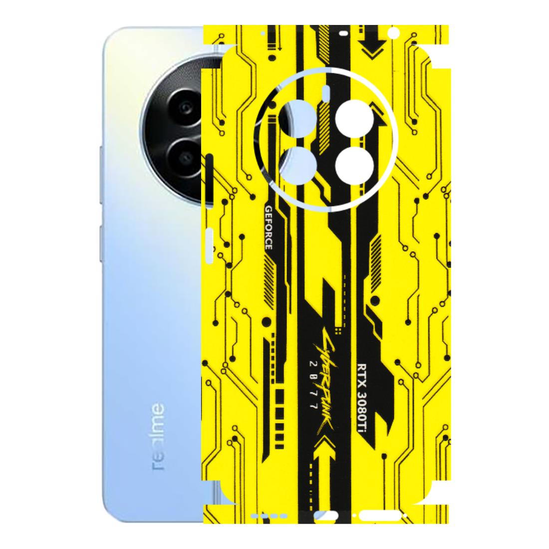 Realme Phone Skins (All Models) - Yellow Cyberpunk - 3D Embossed Finish (L-93) Realme 13