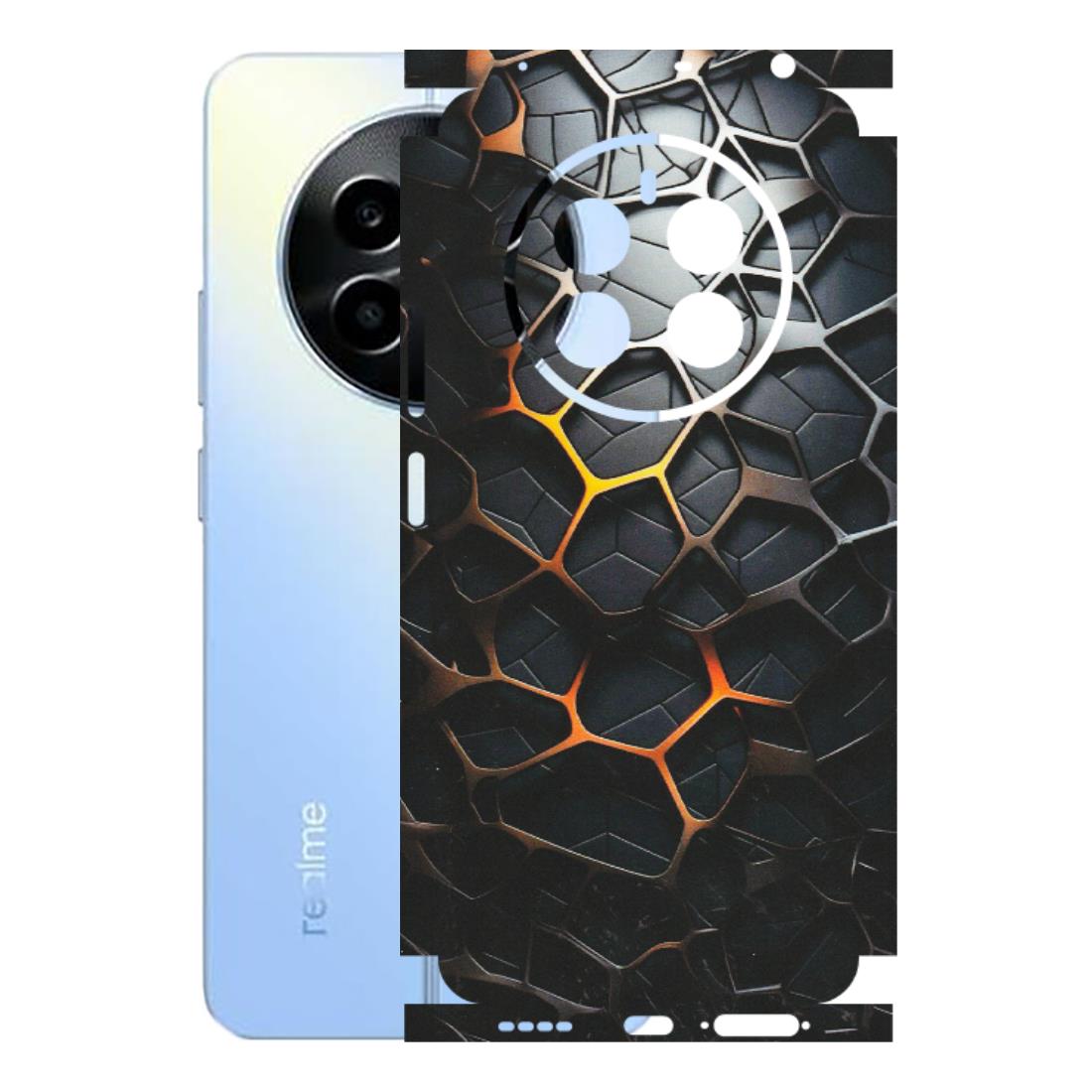 Realme Phone Skins (All Models) - New Abstract Graphite Tiles - Matte Finish (M-130) Realme 13