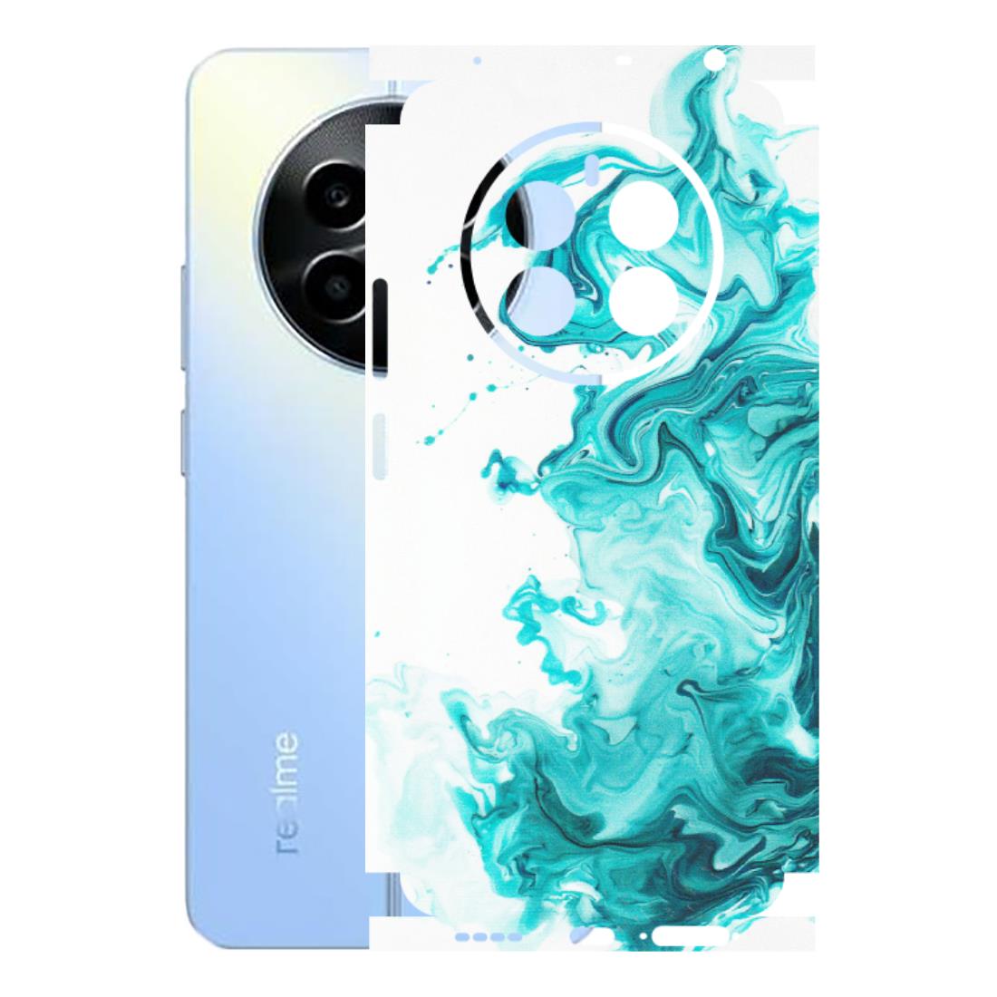 Realme Phone Skins (All Models) - Sky Blue Abstract Colour - Matte Finish (M-146) Realme 13