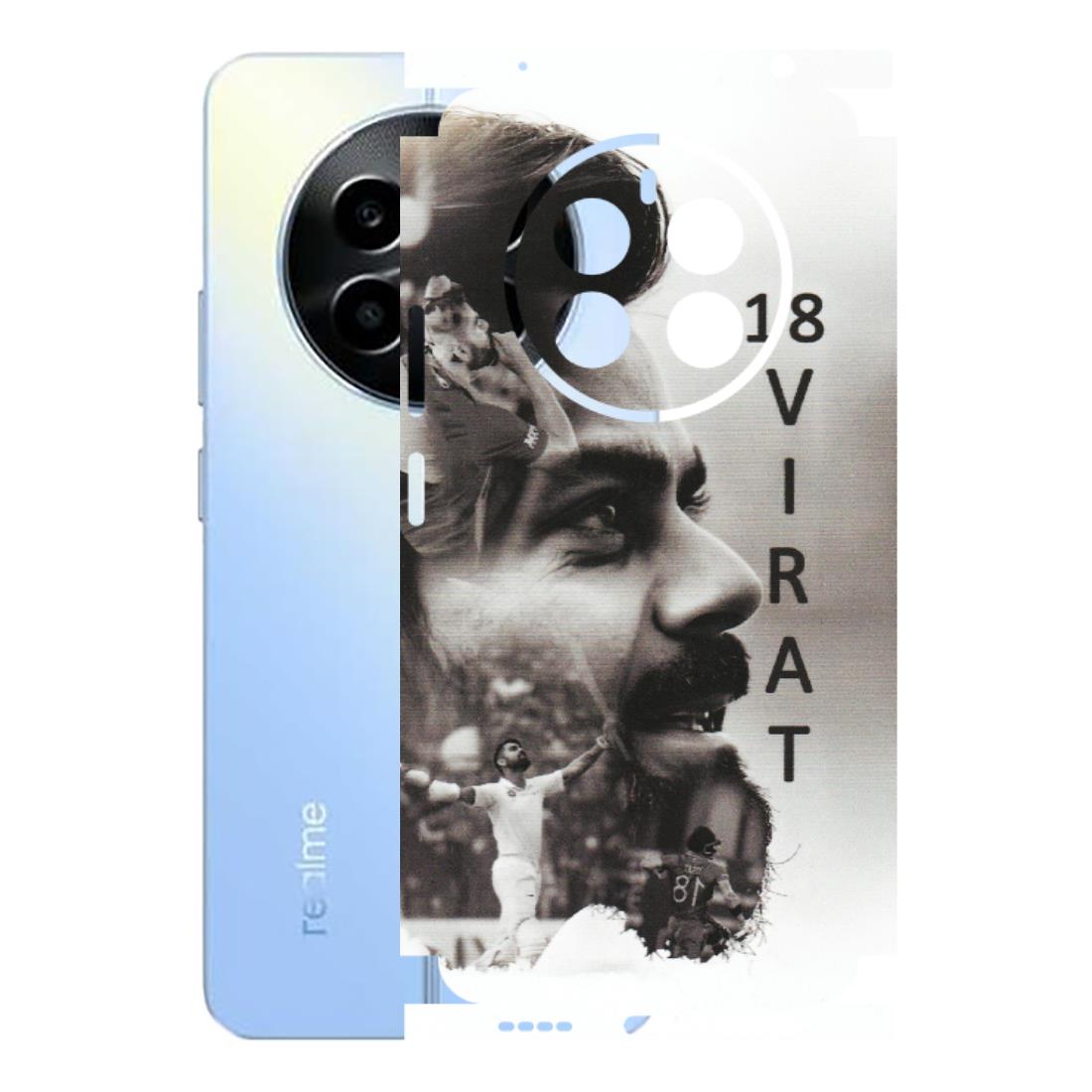 Realme Phone Skins (All Models) - Virat Kohli Cricketer - Matte Finish (M-163) Realme 13