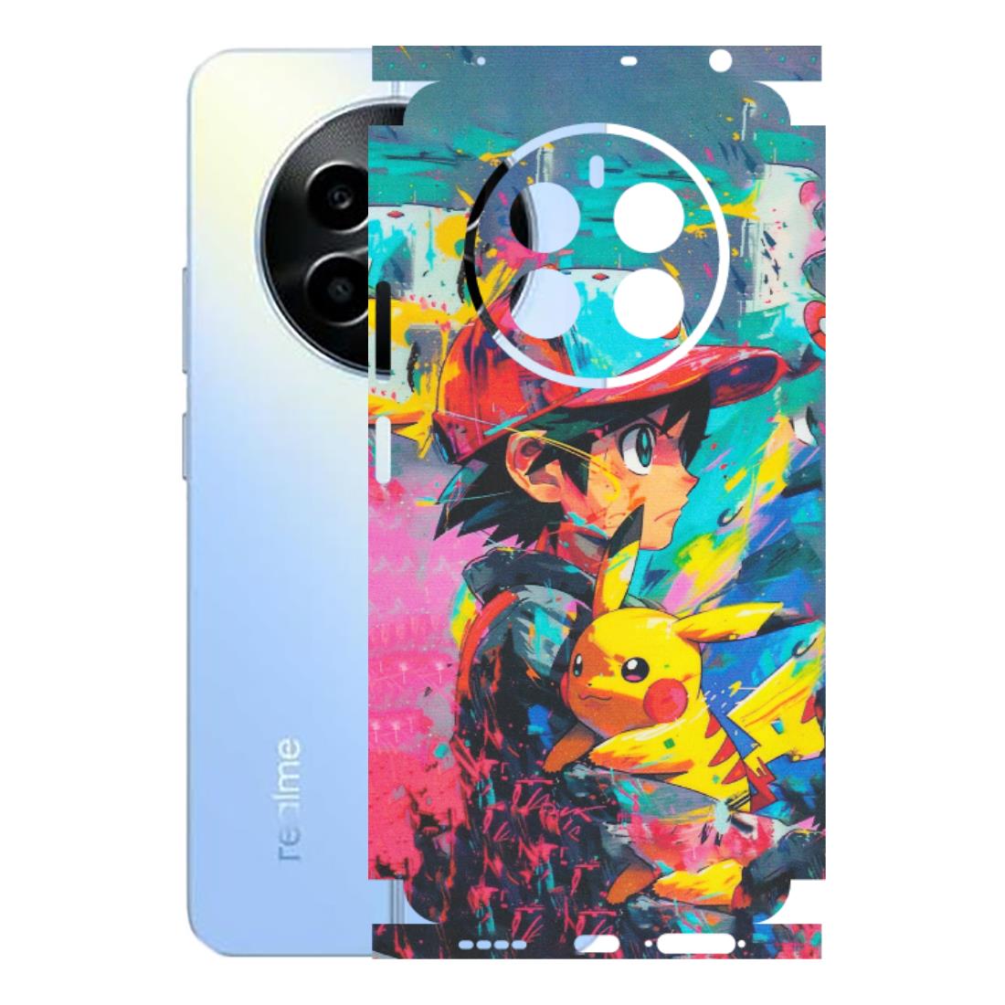 Realme Phone Skins (All Models) - Ash & Pikachu - Matte Finish (M-26) Realme 13