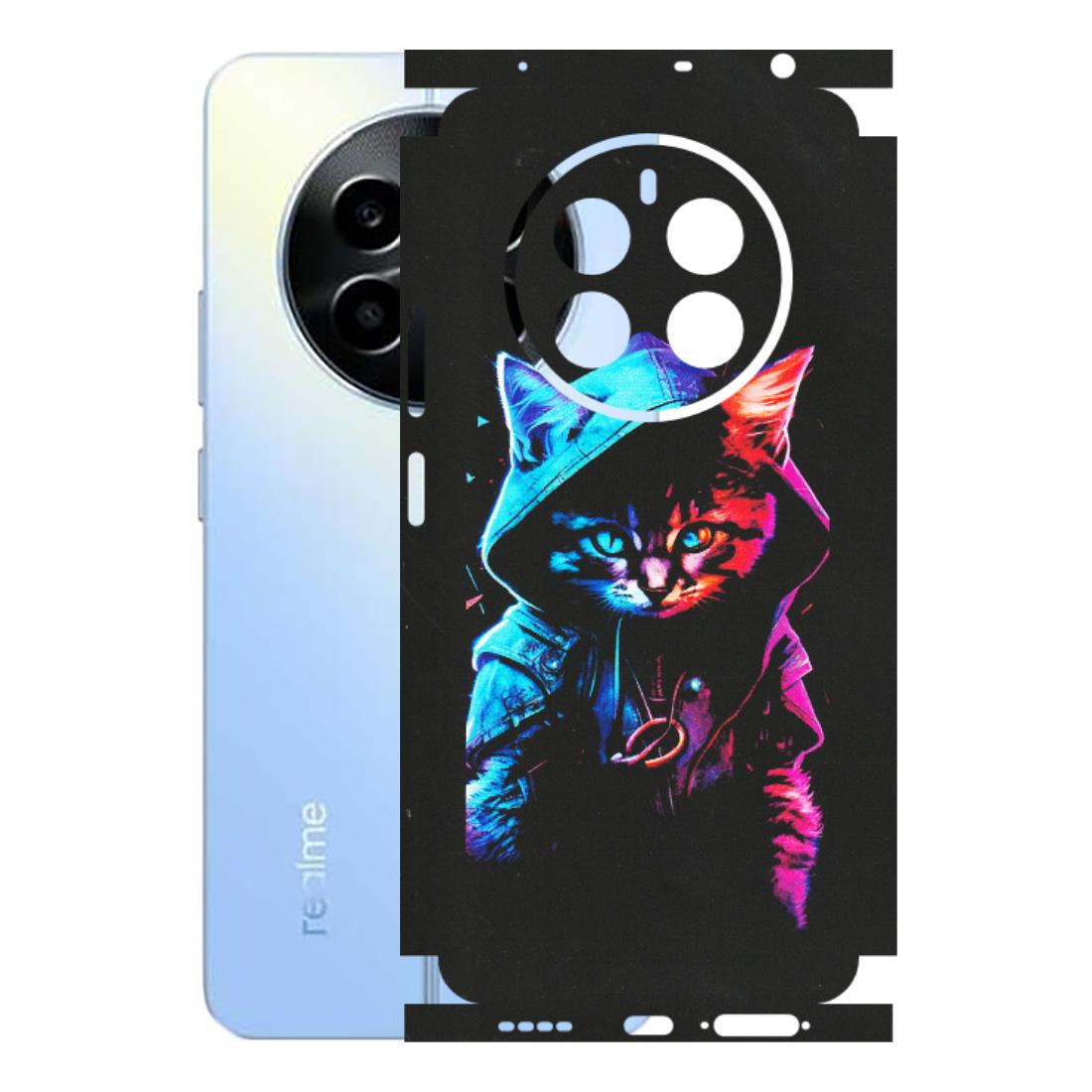 Realme Phone Skins (All Models) - Cyberpunk Cat - Matte Finish (M-45) Realme 13