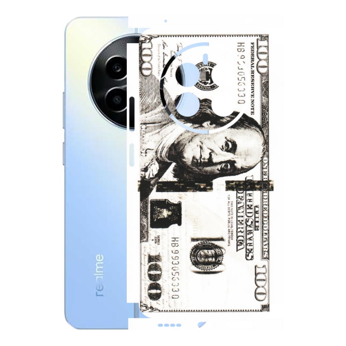 Realme Phone Skins (All Models) - 100 Dollar Currency - Transparent Finish (T-01) Realme 13