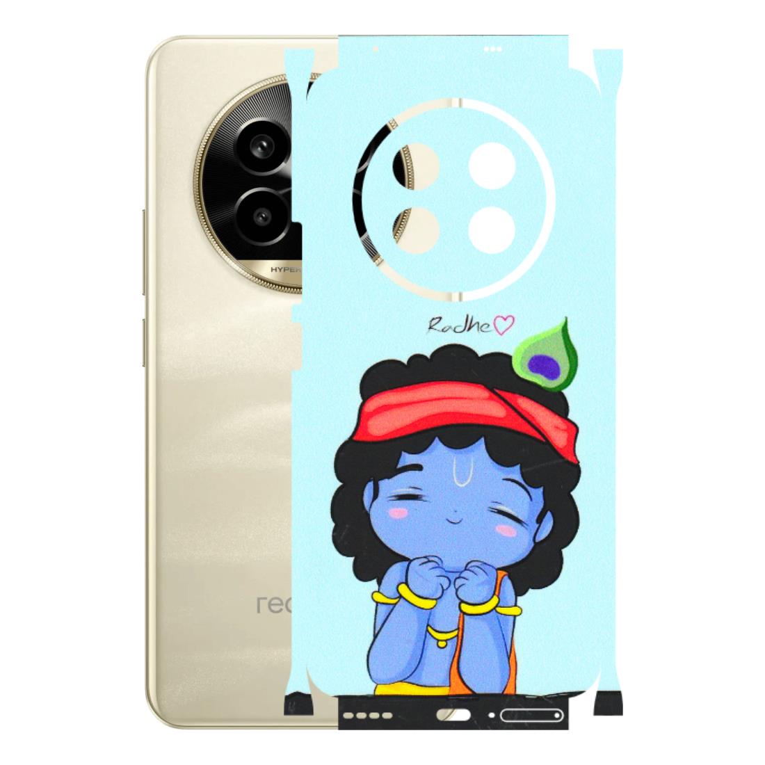 Realme Phone Skins (All Models) - Radhe Radhe Cute Toon - 3D Embossed Finish (L-05) Realme 14 Pro Lite