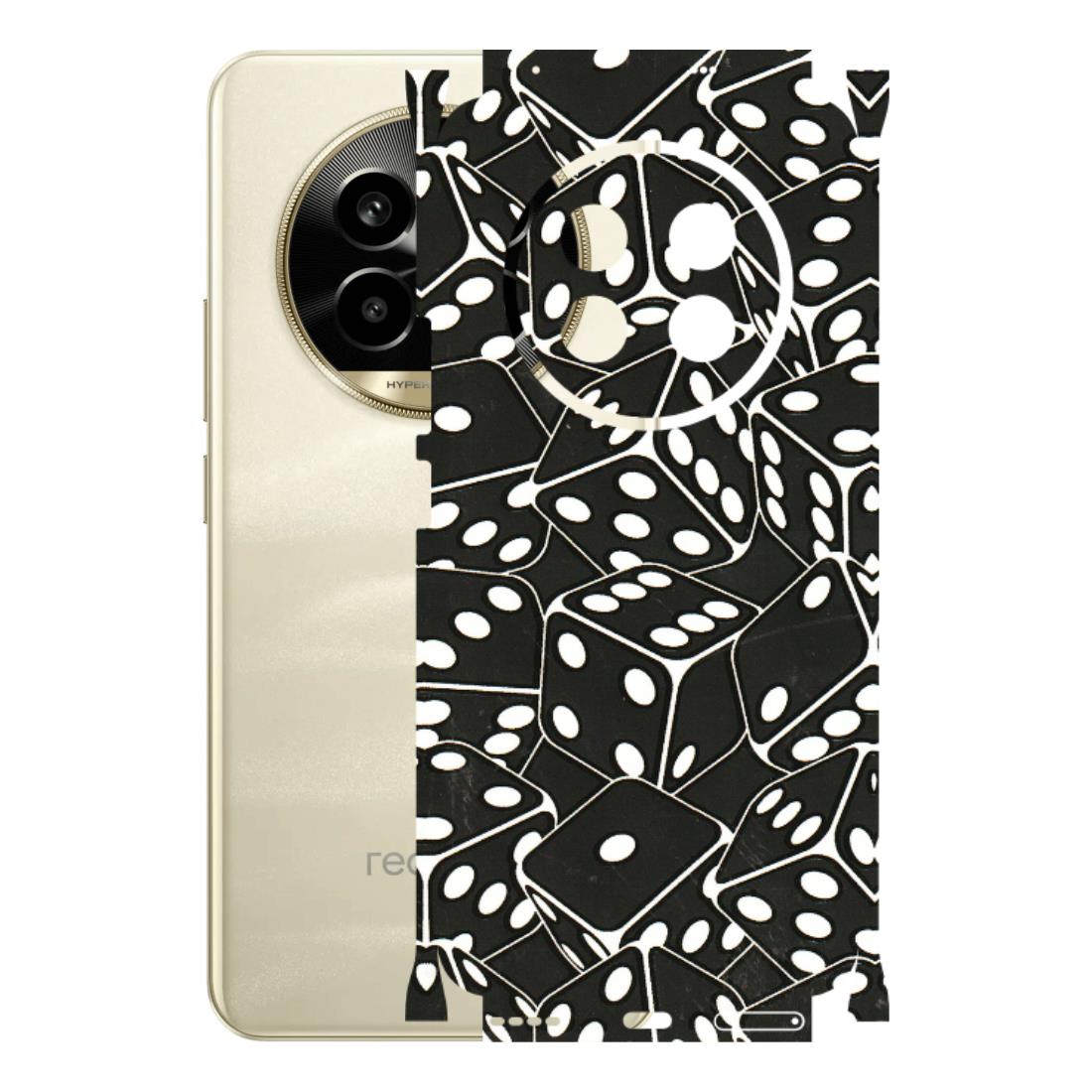 Realme Phone Skins (All Models) - Big Black Dices - 3D Embossed Finish (L-106) Realme 14 Pro Lite