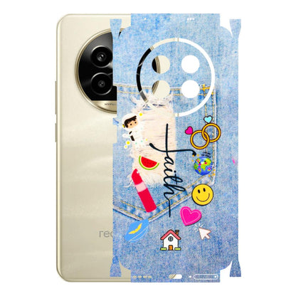 Realme Phone Skins (All Models) - Denim Jeans Pocket - 3D Embossed Finish (L-134) Realme 14 Pro Lite