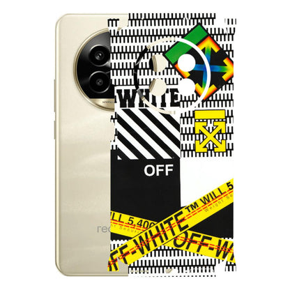 Realme Phone Skins (All Models) - White Off Abstract - 3D Embossed Finish (L-172) Realme 14 Pro Lite