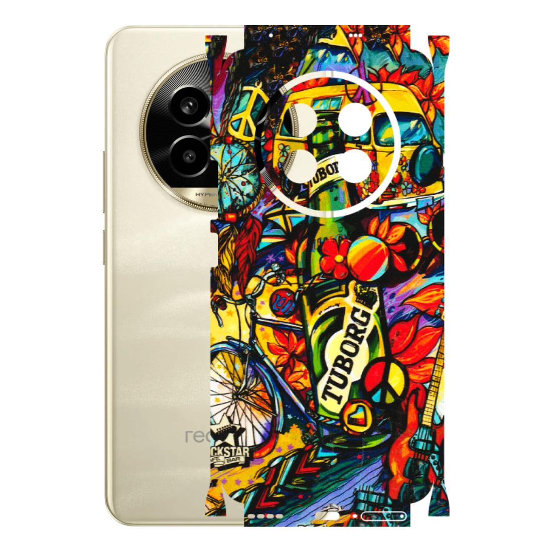 Realme Phone Skins (All Models) - Cool Beer Bottle - 3D Embossed Finish (L-193) Realme 14 Pro Lite