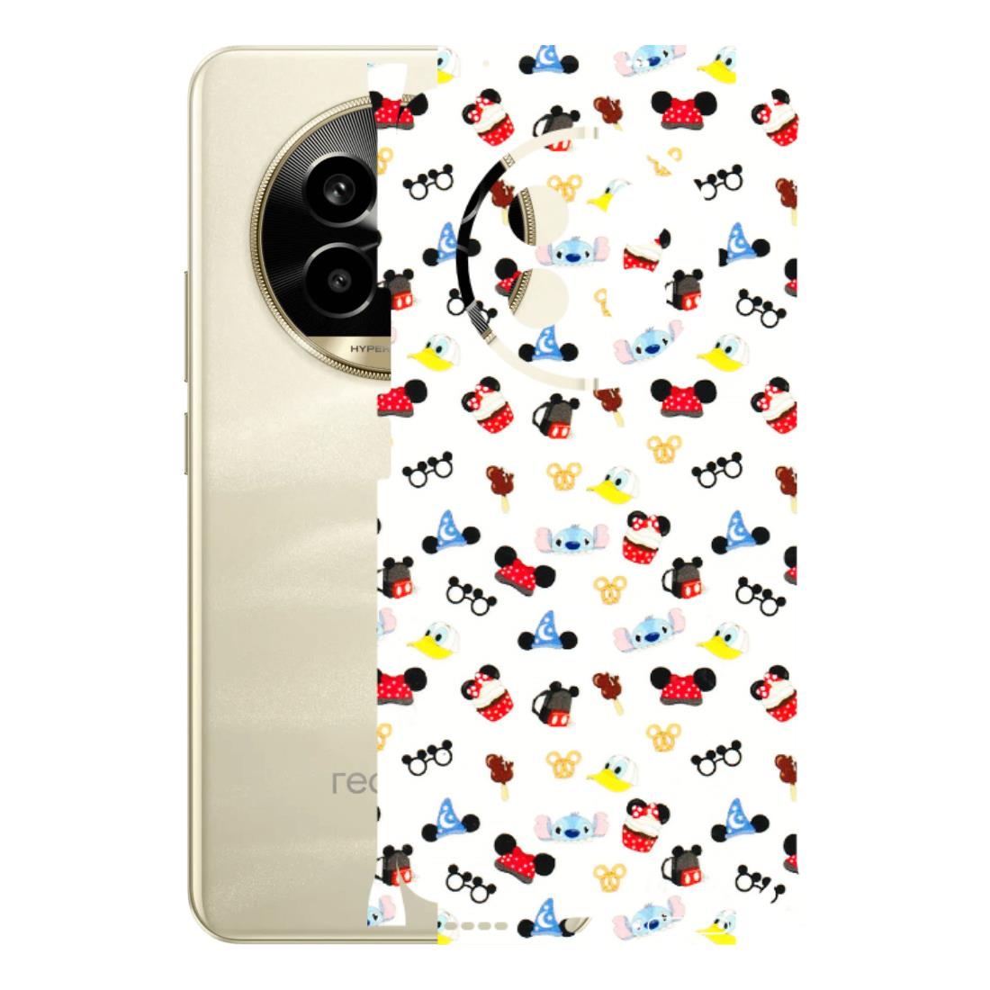 Realme Phone Skins (All Models) - Minnie Mouse & Donald Doodles s - 3D Embossed Finish (L-194) Realme 14 Pro Lite