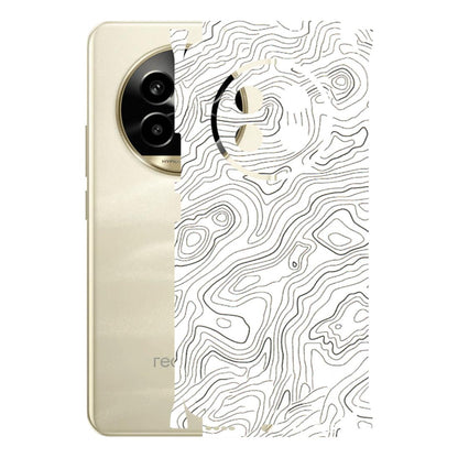 Realme Phone Skins (All Models) - White Black Swirls - 3D Embossed Finish (L-219) Realme 14 Pro Lite