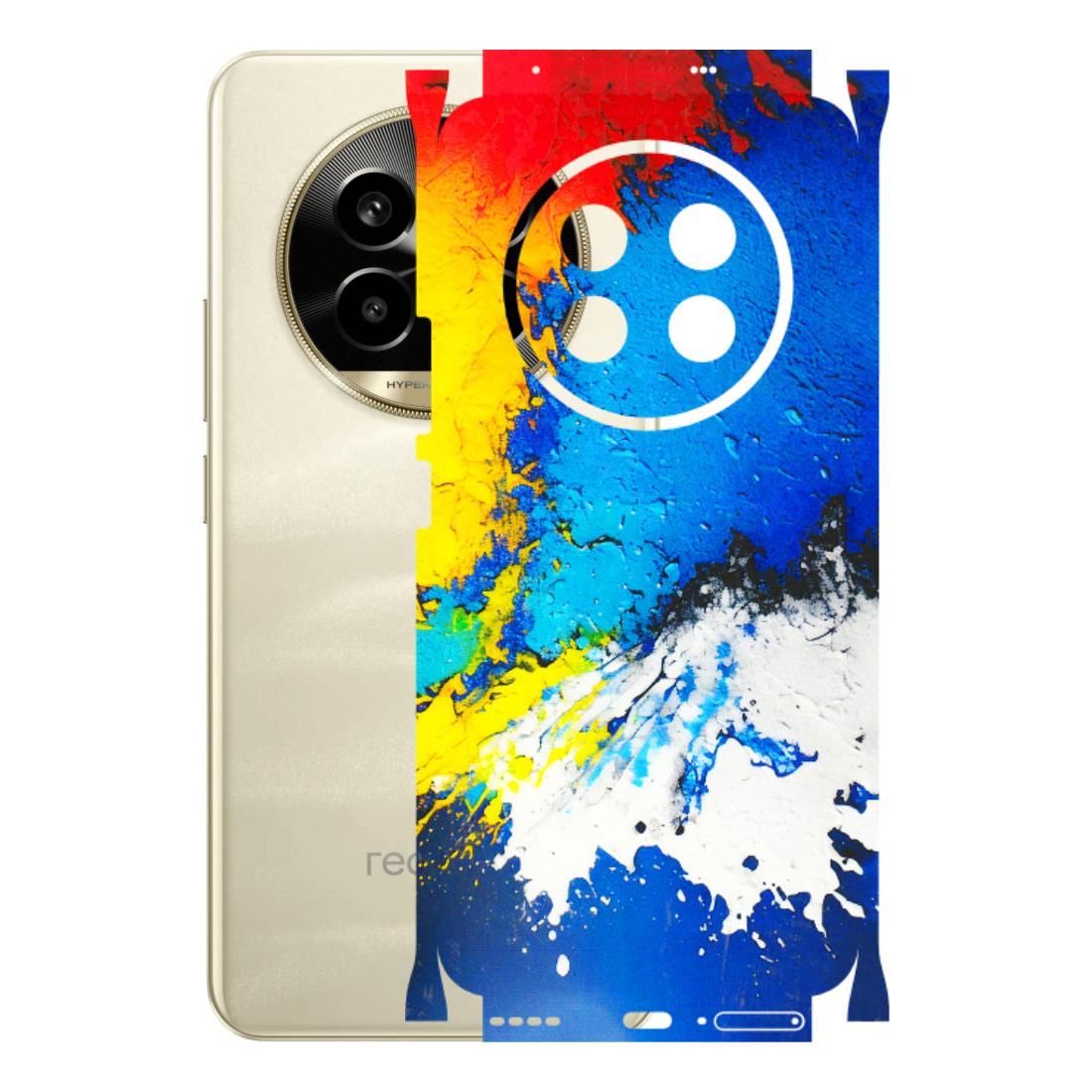 Realme Phone Skins (All Models) - Acrylic Paint Spill - 3D Embossed Finish (L-229) Realme 14 Pro Lite