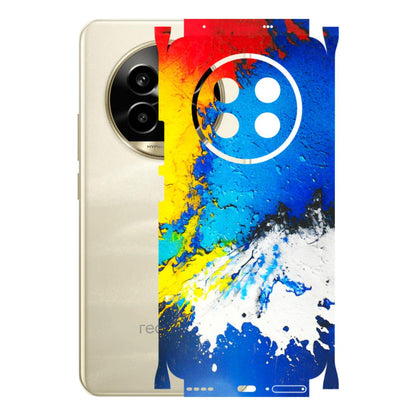Realme Phone Skins (All Models) - Acrylic Paint Spill - 3D Embossed Finish (L-229) Realme 14 Pro Lite