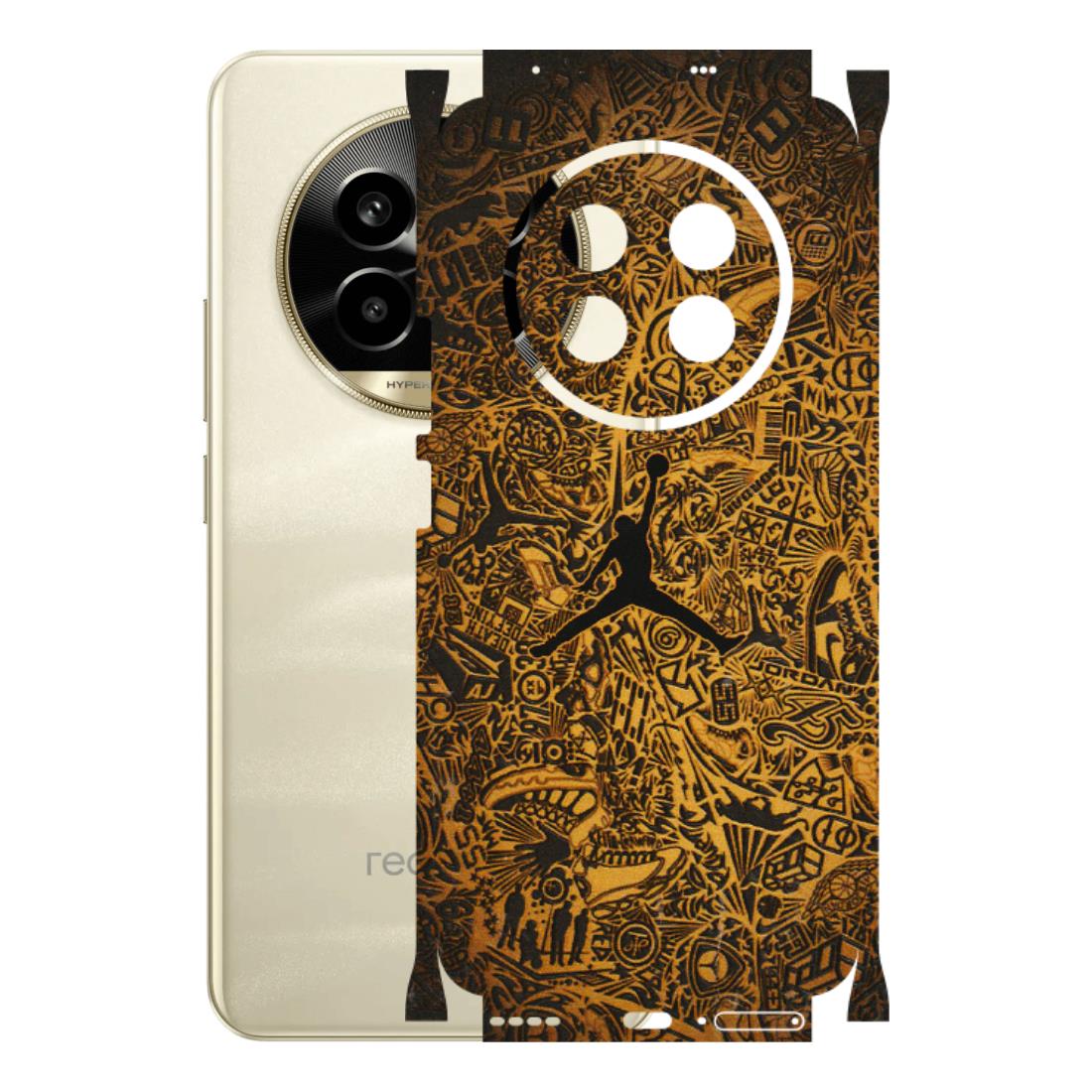 Realme Phone Skins (All Models) - Premium Gold Basketball Player - 3D Embossed Finish (L-236) Realme 14 Pro Lite
