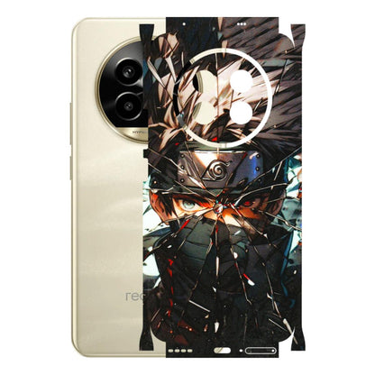 Realme Phone Skins (All Models) - Kakashi Shattered Glass Effect - 3D Embossed Finish (L-237) Realme 14 Pro Lite