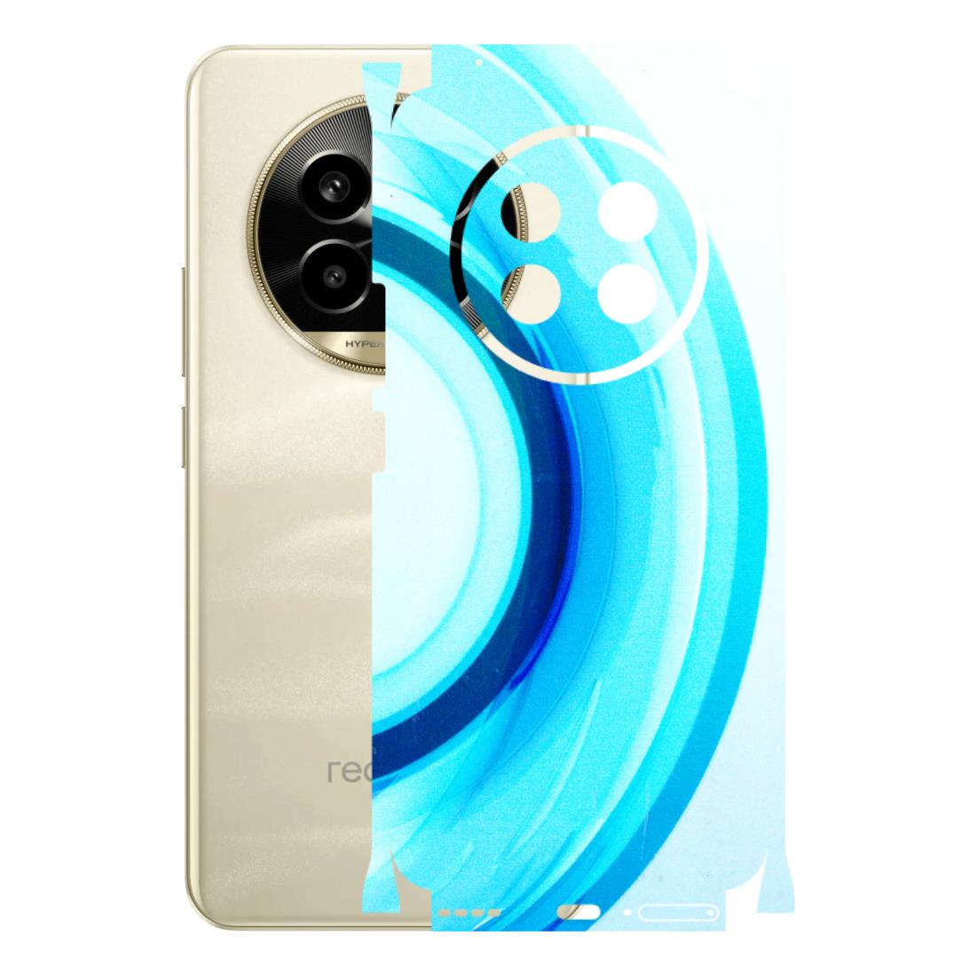 Realme Phone Skins (All Models) - The Blue Curve - 3D Embossed Finish (L-244) Realme 14 Pro Lite