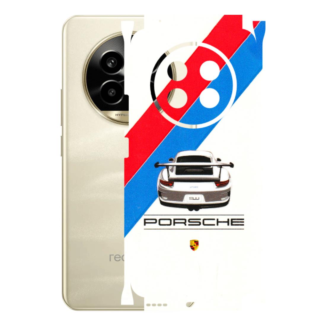 Realme Phone Skins (All Models) - Porche Car Sober Logo - 3D Embossed Finish (L-248) Realme 14 Pro Lite