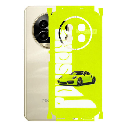 Realme Phone Skins (All Models) - Lime Green Porche - 3D Embossed Finish (L-30) Realme 14 Pro Lite