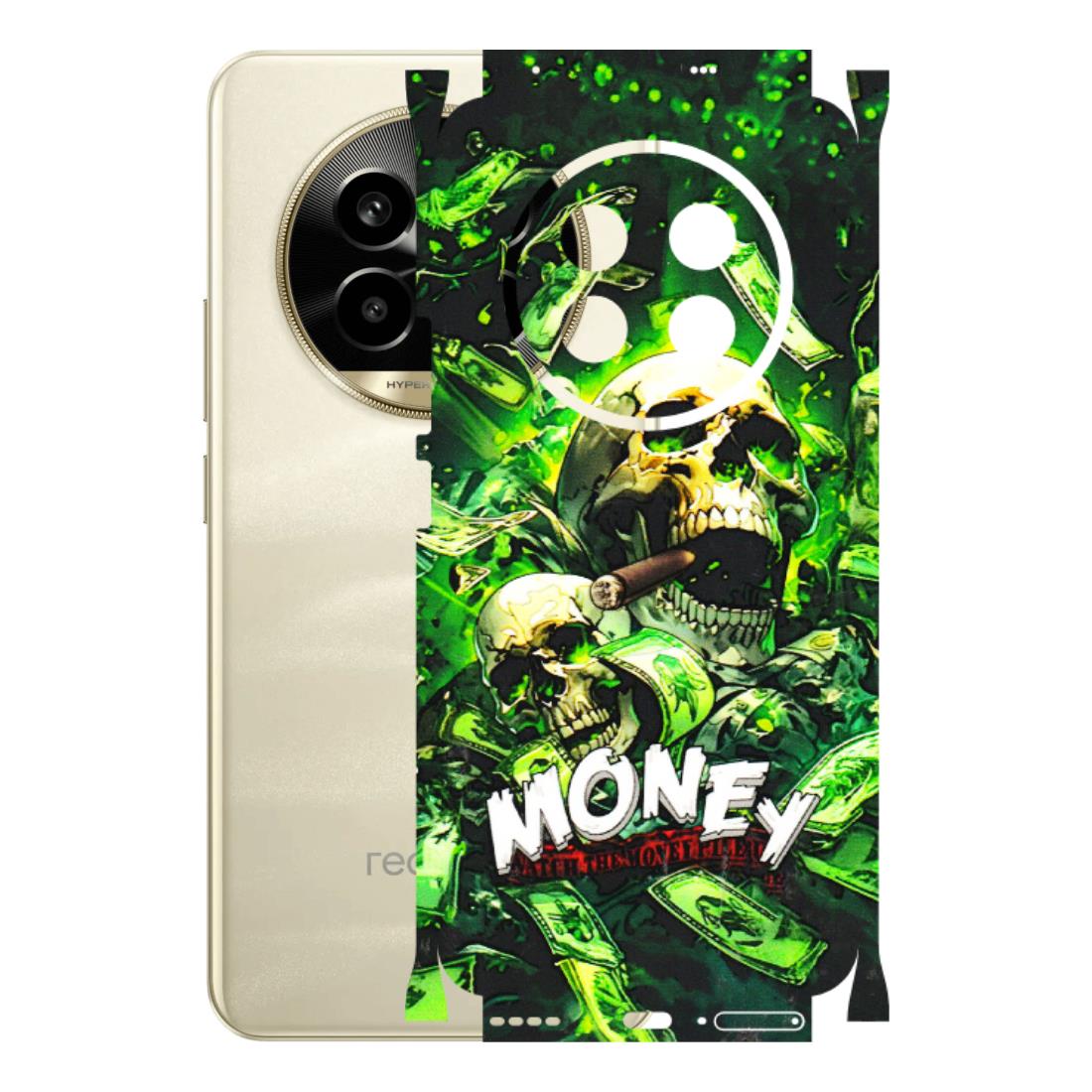 Realme Phone Skins (All Models) - Skull Money - 3D Embossed Finish (L-303) Realme 14 Pro Lite