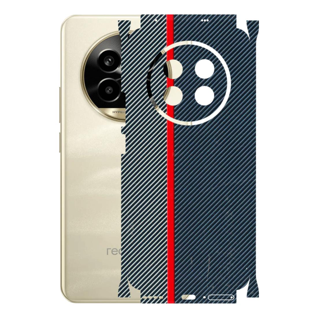 Realme Phone Skins (All Models) - Blue Sober Lines - 3D Embossed Finish (L-305) Realme 14 Pro Lite
