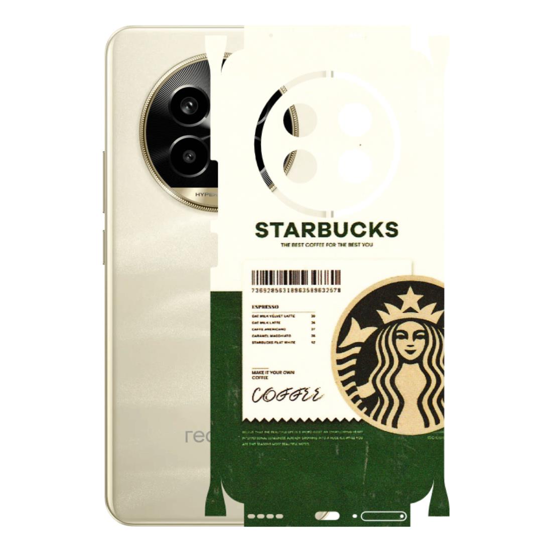 Realme Phone Skins (All Models) - Starbucks Barcode - 3D Embossed Finish (L-308) Realme 14 Pro Lite