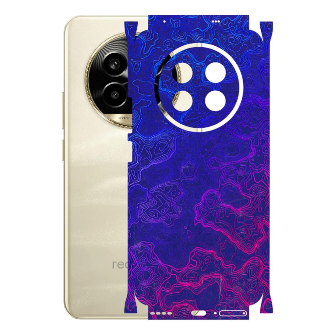 Realme Phone Skins (All Models) - Purple Ripples Swirl - 3D Embossed Finish (L-314) Realme 14 Pro Lite