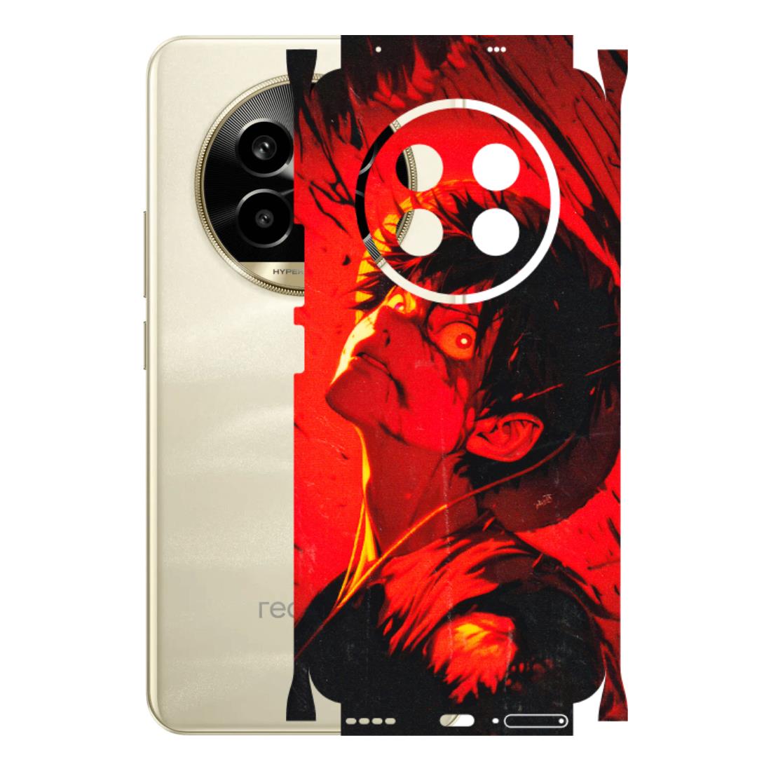 Realme Phone Skins (All Models) - D.Luffy Power Up One Piece Anime - 3D Embossed Finish (L-326) Realme 14 Pro Lite