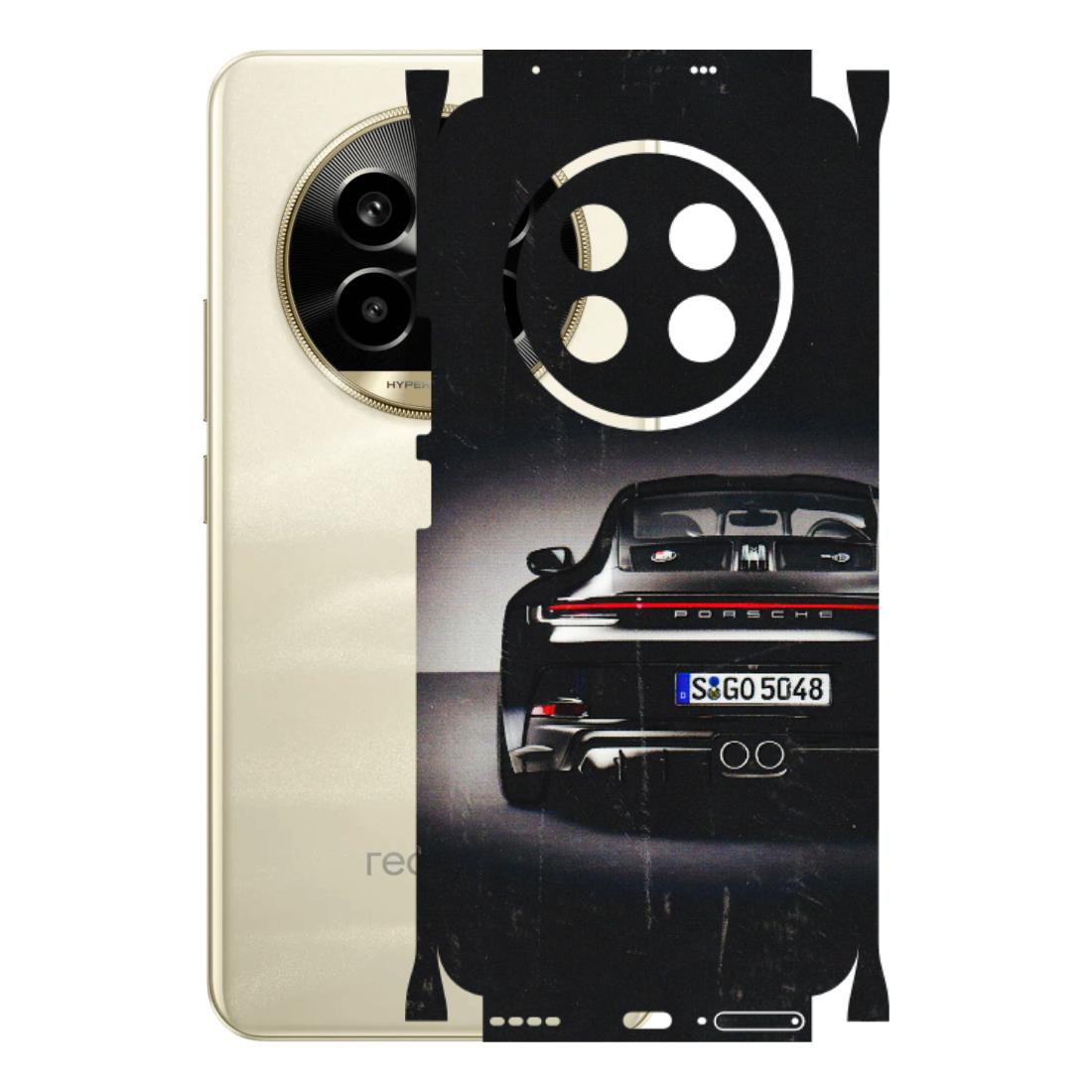 Realme Phone Skins (All Models) - New Black Porsche GT3 - 3D Embossed Finish (L-327) Realme 14 Pro Lite