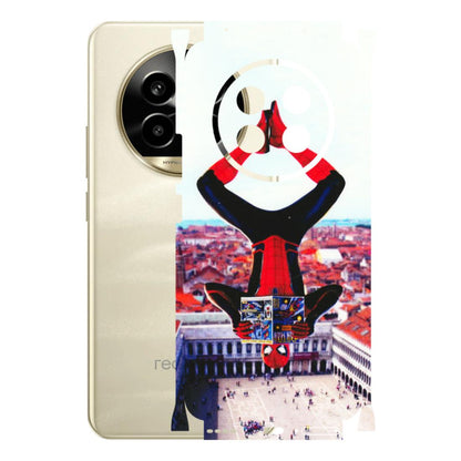 Realme Phone Skins (All Models) - Spiderman Hanging - 3D Embossed Finish (L-53) Realme 14 Pro Lite