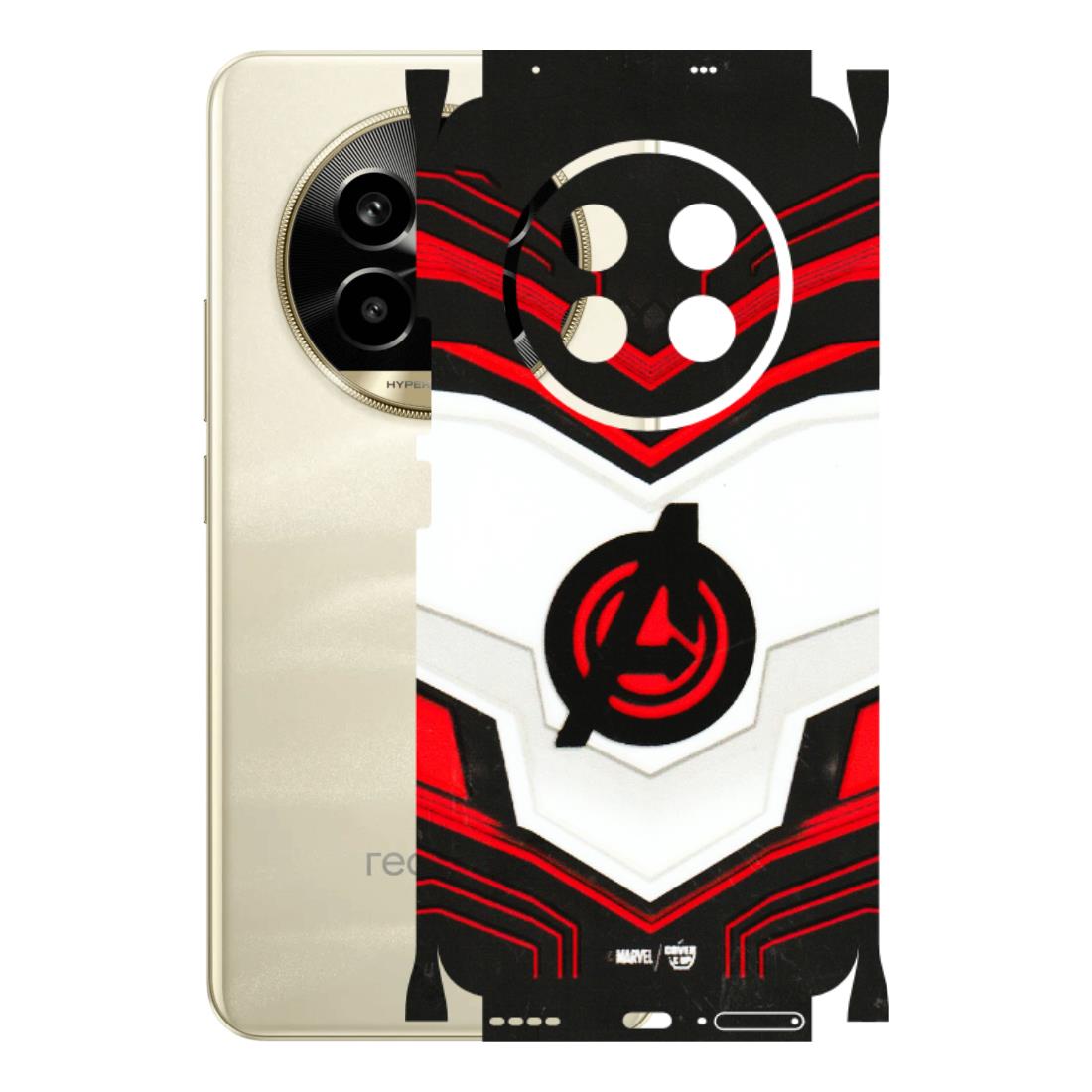 Realme Phone Skins (All Models) - Avengers Logo - 3D Embossed Finish (L-55) Realme 14 Pro Lite