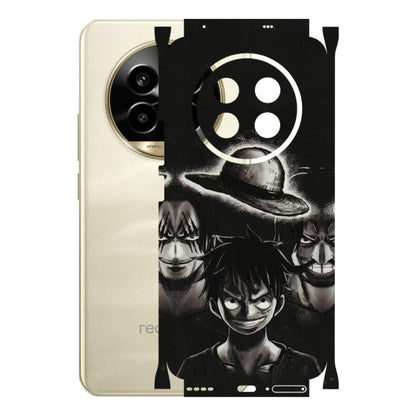 Realme Phone Skins (All Models) - Black Luffy Hat - 3D Embossed Finish (L-57) Realme 14 Pro Lite