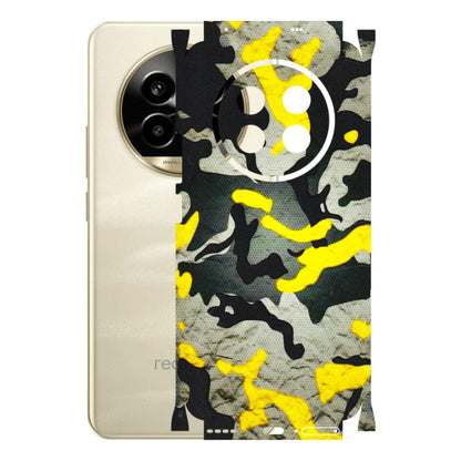 Realme Phone Skins (All Models) - Yellow Camouflage - 3D Embossed Finish (L-61) Realme 14 Pro Lite