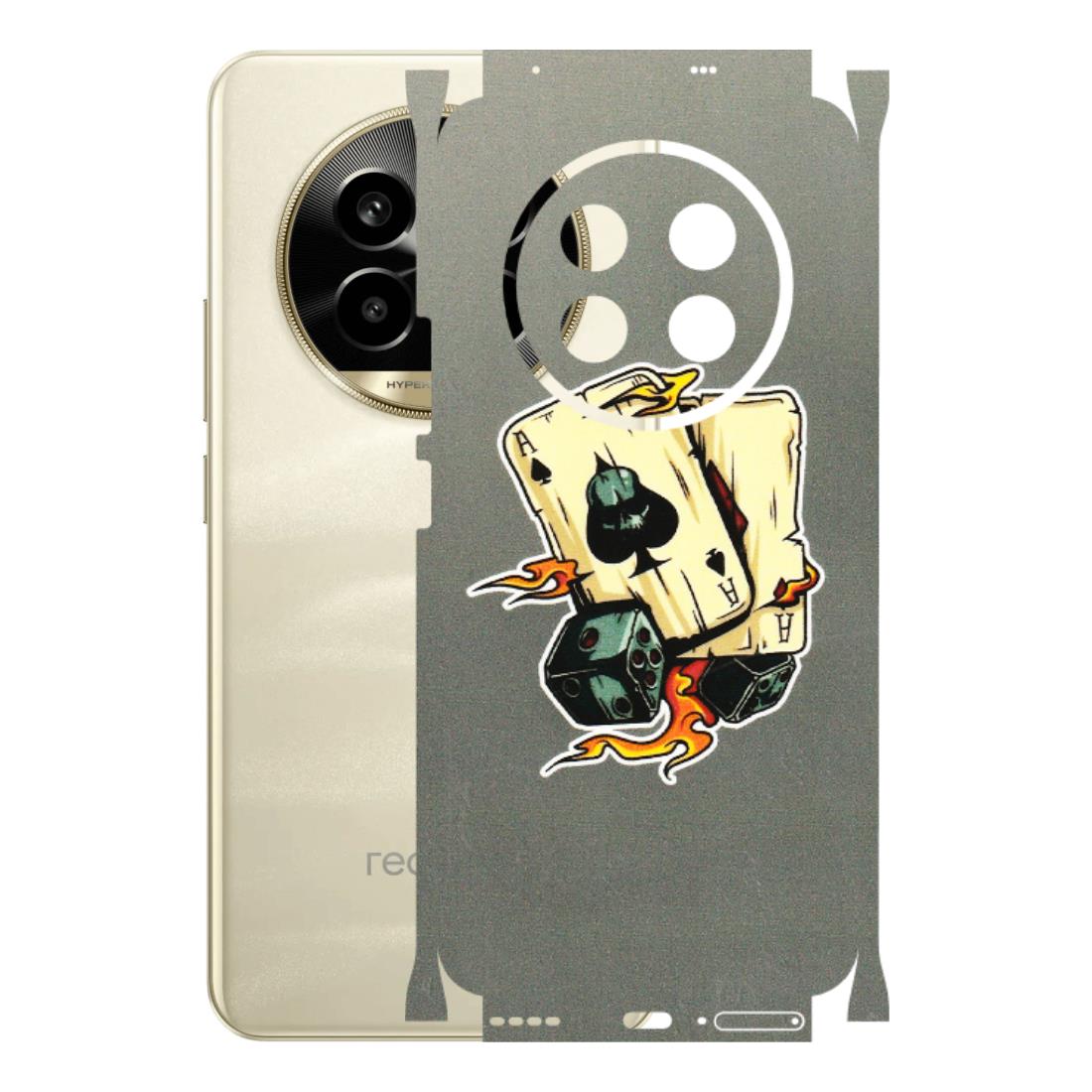 Realme Phone Skins (All Models) - Grey Cards Of Ace - 3D Embossed Finish (L-77) Realme 14 Pro Lite