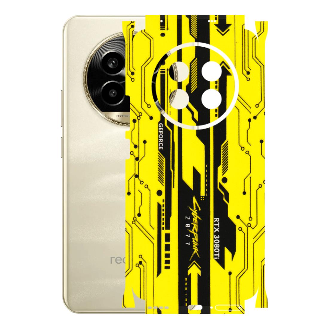 Realme Phone Skins (All Models) - Yellow Cyberpunk - 3D Embossed Finish (L-93) Realme 14 Pro Lite