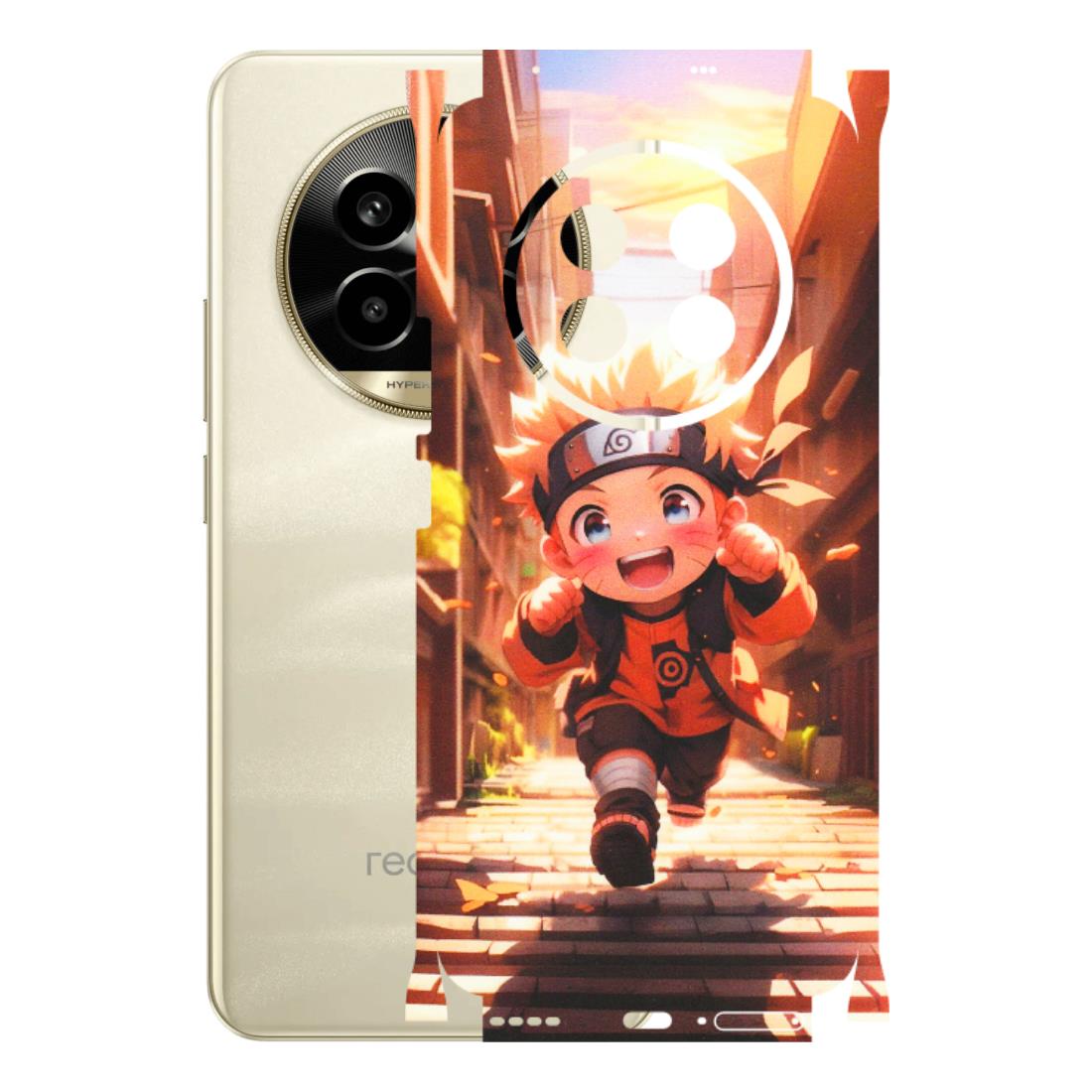 Realme Phone Skins (All Models) - Naruto Cute Toon Running - Matte Finish (M-04) Realme 14 Pro Lite