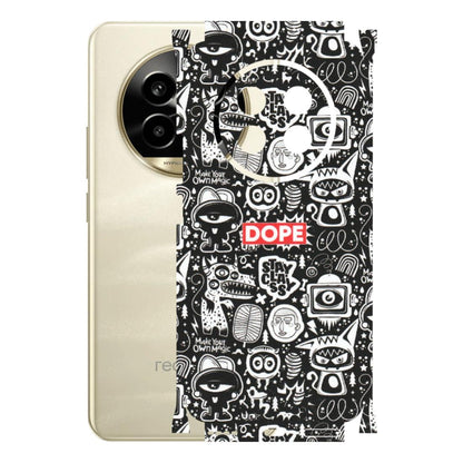 Realme Phone Skins (All Models) - Dope Stay Classy Black Doodles - Matte Finish (M-126) Realme 14 Pro Lite