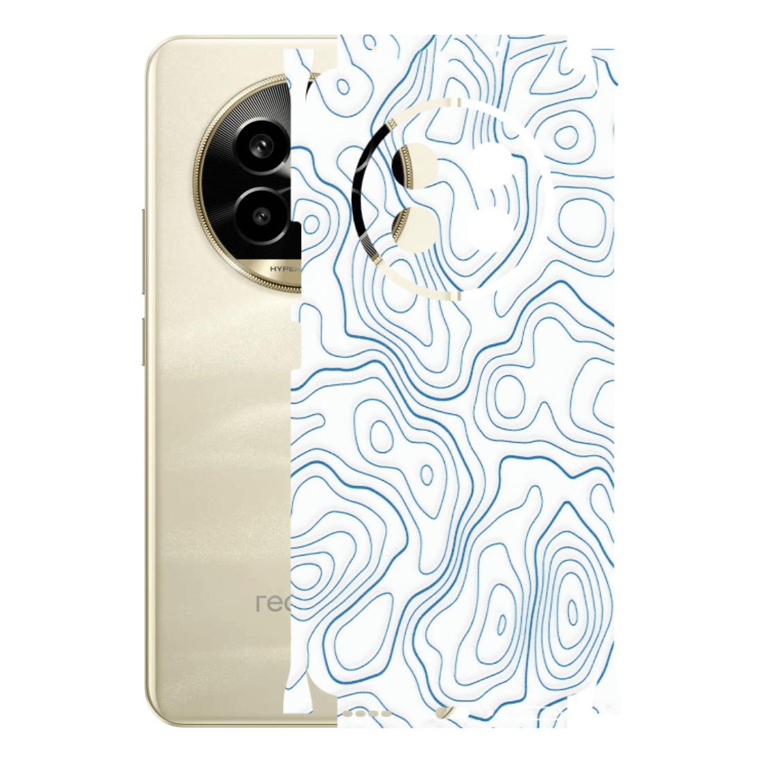Realme Phone Skins (All Models) - Blue And White Swirls - Matte Finish (M-139) Realme 14 Pro Lite