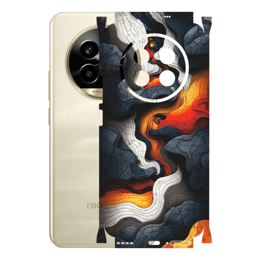 Realme Phone Skins (All Models) - Abstract Volcanic Layers - Matte Finish (M-52) Realme 14 Pro Lite