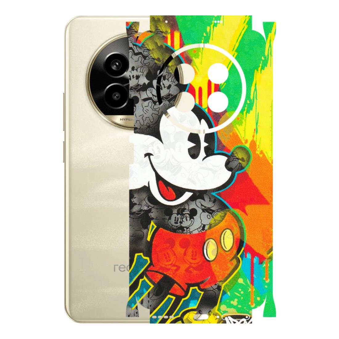 Realme Phone Skins (All Models) - Multiple Mickey With Colourful Texture - Matte Finish (M-84) Realme 14 Pro Lite