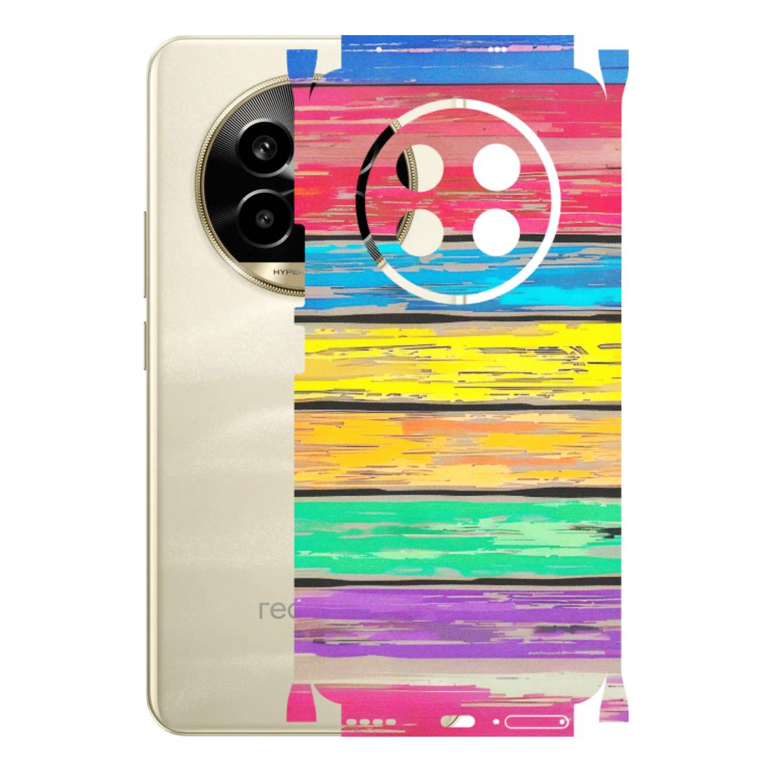 Realme Phone Skins (All Models) - Multi Colour Wooden Wall - Matte Finish (M-96) Realme 14 Pro Lite