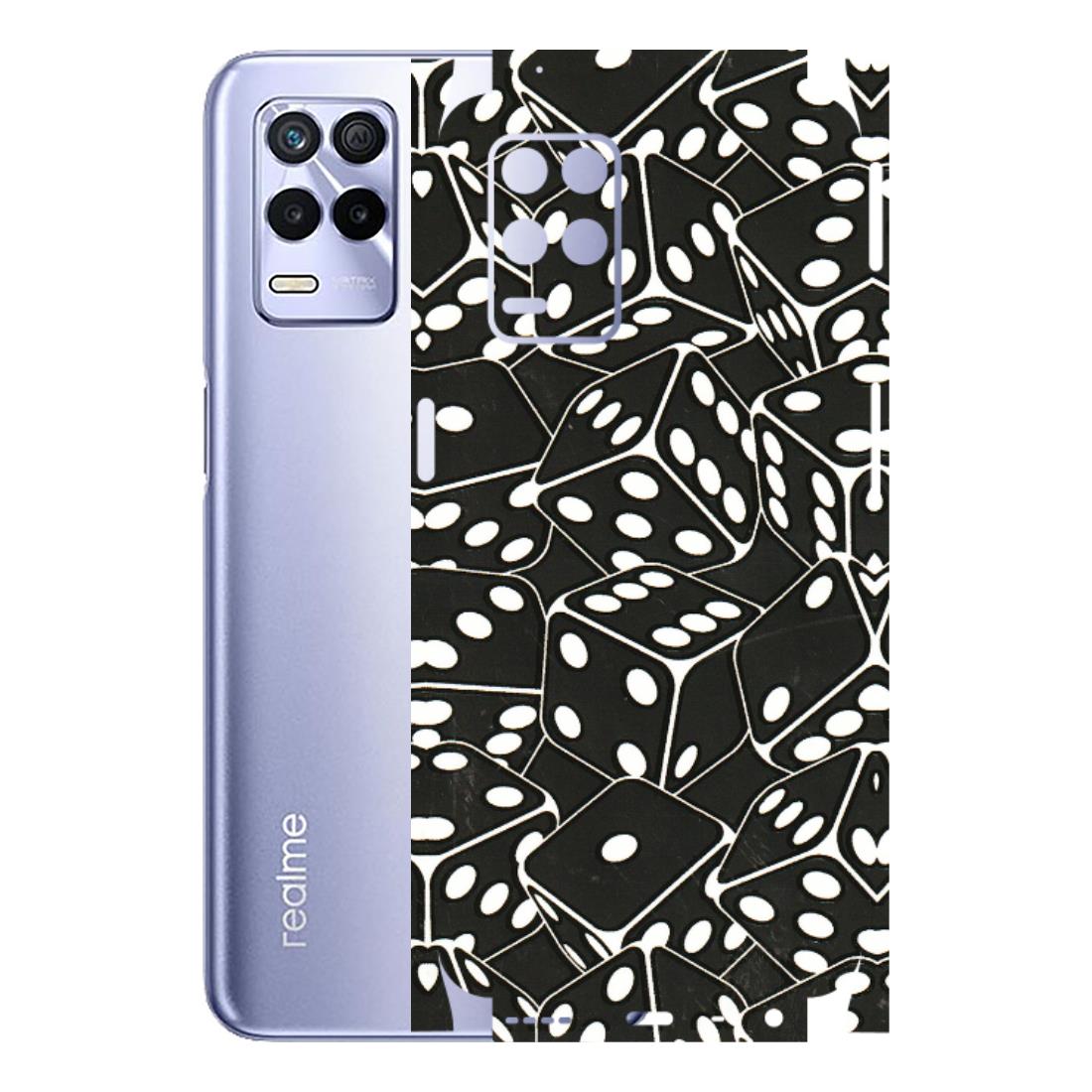 Realme Phone Skins (All Models) - Big Black Dices - 3D Embossed Finish (L-106) Realme 8S (5G)