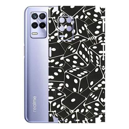 Realme Phone Skins (All Models) - Big Black Dices - 3D Embossed Finish (L-106) Realme 8S (5G)