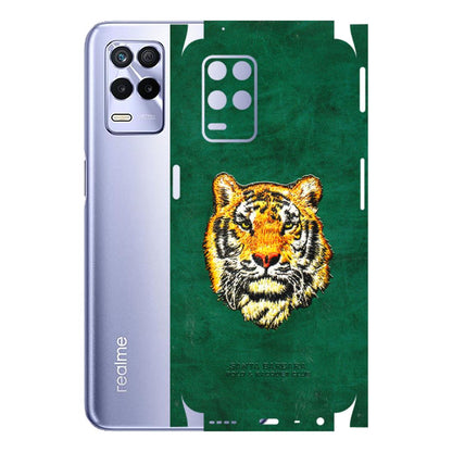 Realme Phone Skins (All Models) - Leather Feel Tiger - 3D Embossed Finish (L-111) Realme 8S (5G)
