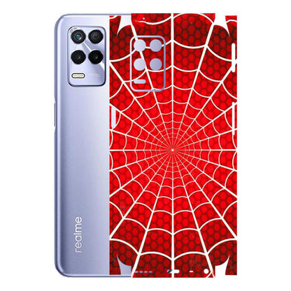 Realme Phone Skins (All Models) - Classic Spidey Web - 3D Embossed Finish (L-115) Realme 8S (5G)