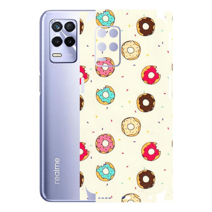 Realme Phone Skins (All Models) - Mini Donuts Doodle Art - 3D Embossed Finish (L-122) Realme 8S (5G)